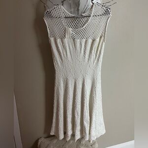 Joseph Ribkoff Y2K Cottagecore Flare White Lace Romantic Party Size 8 Dress